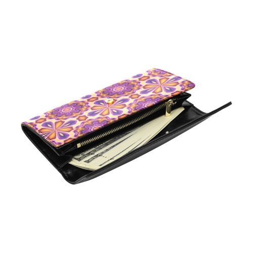 Beautiful Unique Floral Abstract - Created at Repper Women's Flap Wallet (Model 1707)
