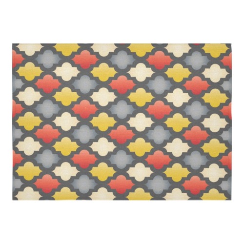 Moroccan Trellis Cotton Linen Tablecloth 60"x 84"