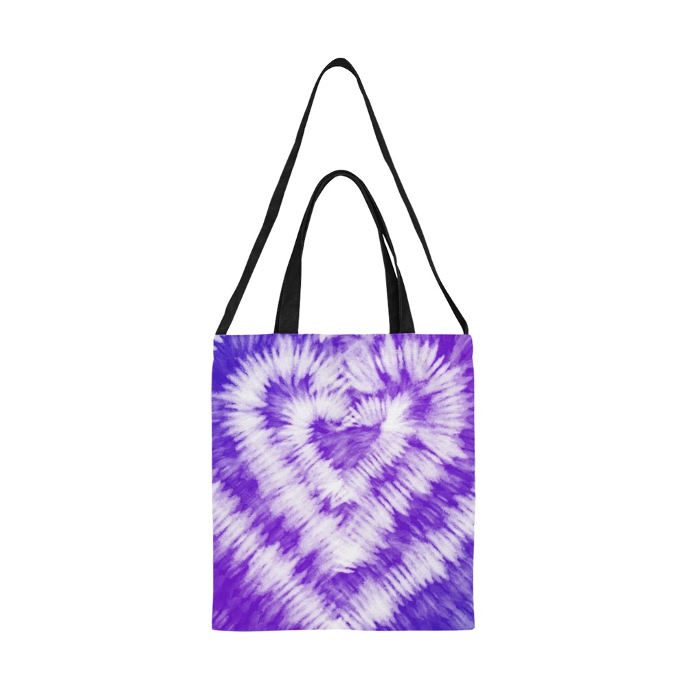 bolsa corazon violeta All Over Print Canvas Tote Bag/Medium (Model 1698)