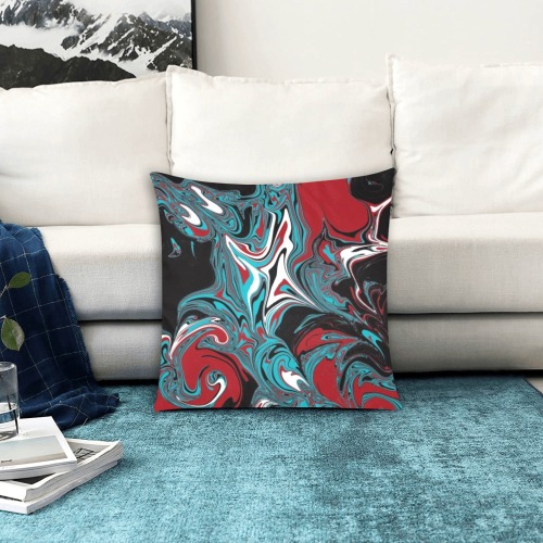 Dark Wave of Colors Custom Zippered Pillow Cases 18"x18" (Two Sides)