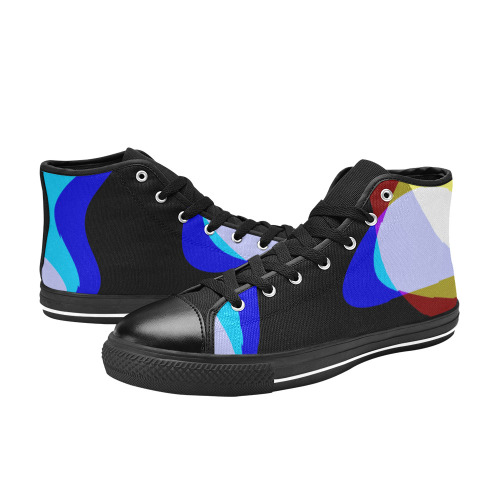 Abstract 2322 Women's Classic High Top Canvas Shoes (Model 017)