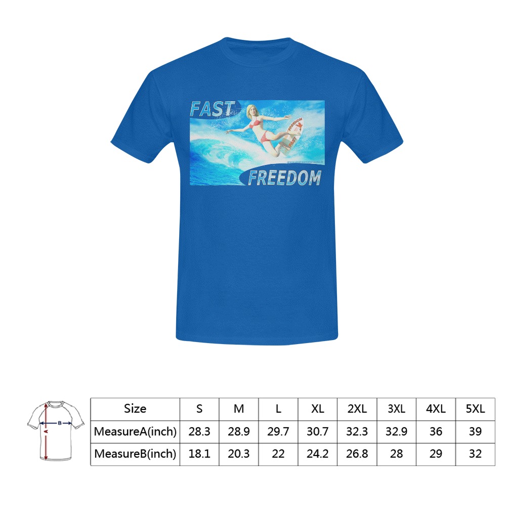 Fast Freedom Men's T-Shirt in USA Size (Front Printing Only)