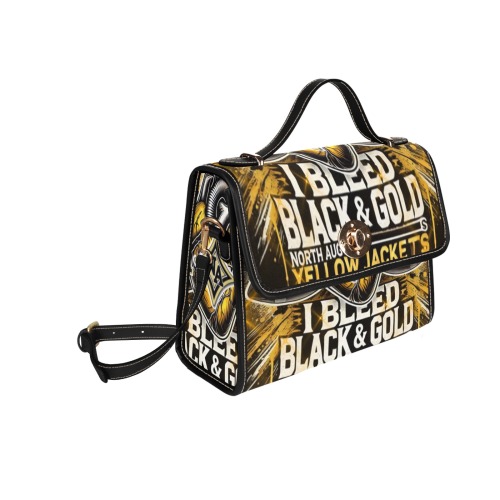 North Augusta Purse Waterproof Canvas Bag-Black (All Over Print) (Model 1641)