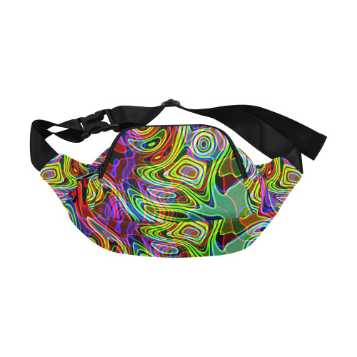 Abstract Retro Neon Pattern Background Design Fanny Pack/Small (Model 1677)