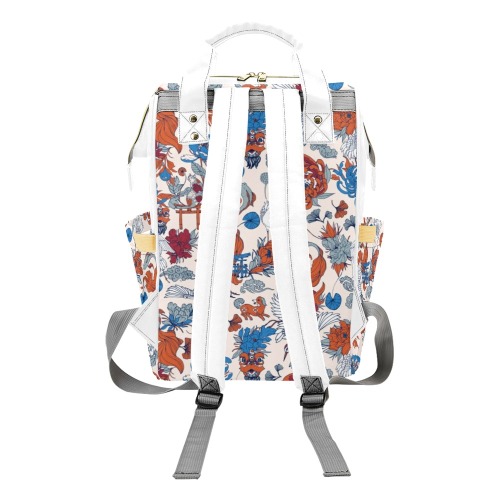 Wild Asian pattern I Multi-Function Diaper Backpack/Diaper Bag (Model 1688)