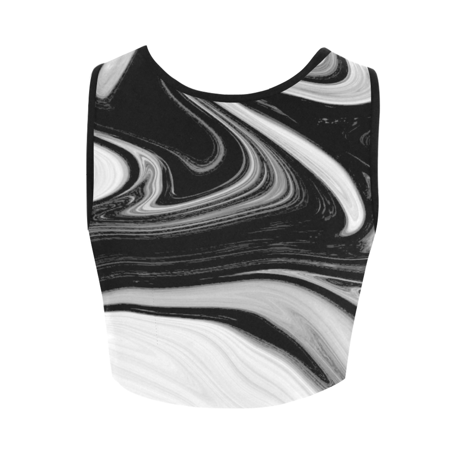Oreo swirl vest top Women's Crop Top (Model T42)