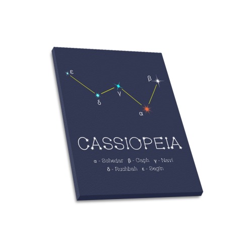 Star constellation Cassiopeia funny astronomy sky Upgraded Canvas Print 16"x20"