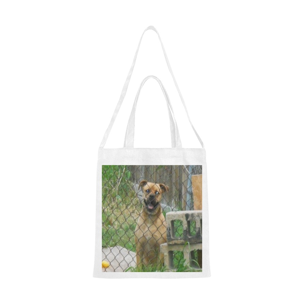 A Smiling Dog Canvas Tote Bag/Medium (Model 1701)