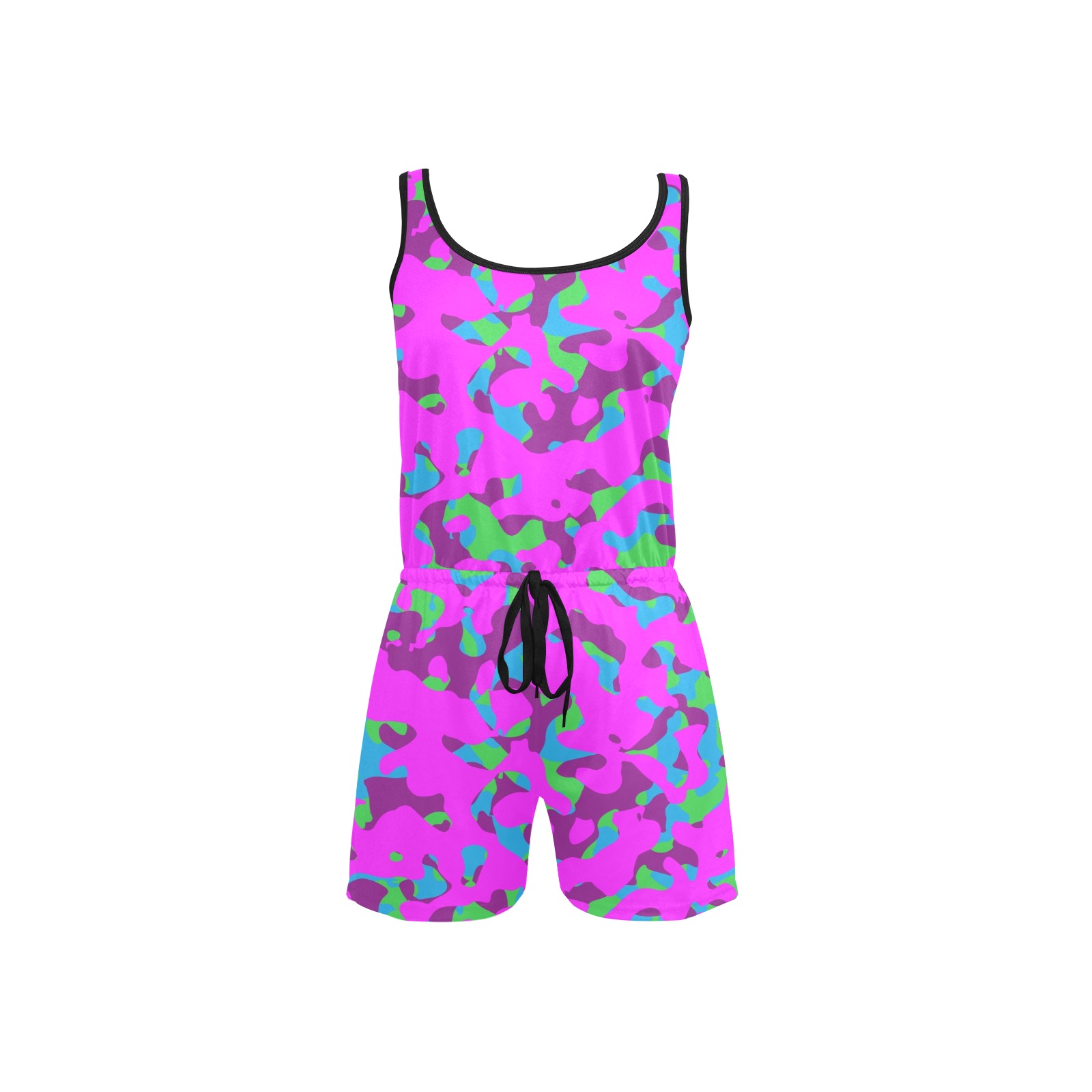 Camouflage colorful All Over Print Short Jumpsuit