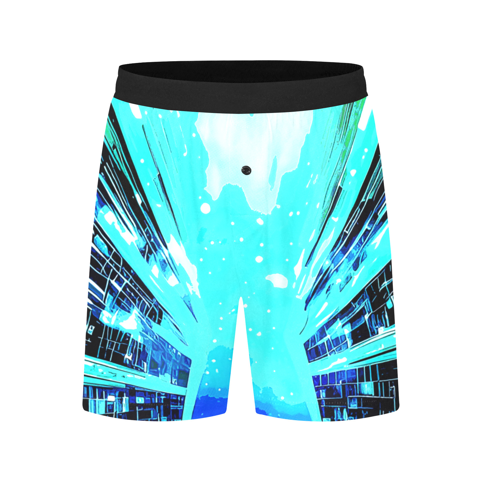Exploring Galaxy 805 Men's Mid-Length Pajama Shorts (Model L46)