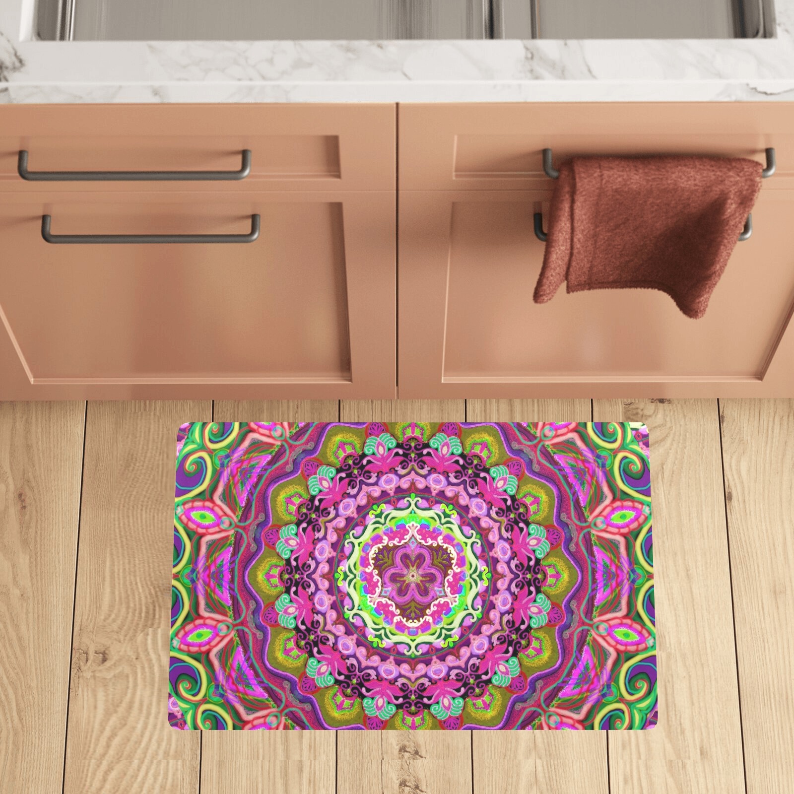 russian mandala 17 Kitchen Mat 28"x17"