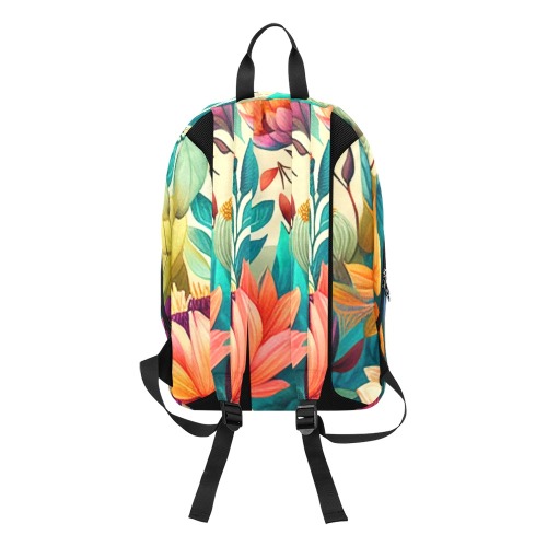 Colorful Flowers Backpack Large Capacity Travel Backpack (Model 1691)