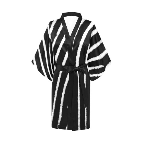 Zebra Print Kimono Robe