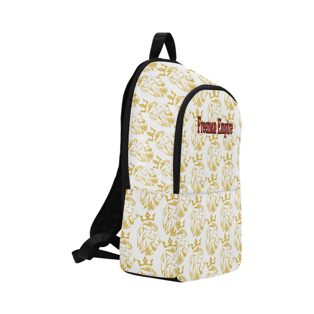 Freeman Empire Bookbag (White) Fabric Backpack for Adult (Model 1659)