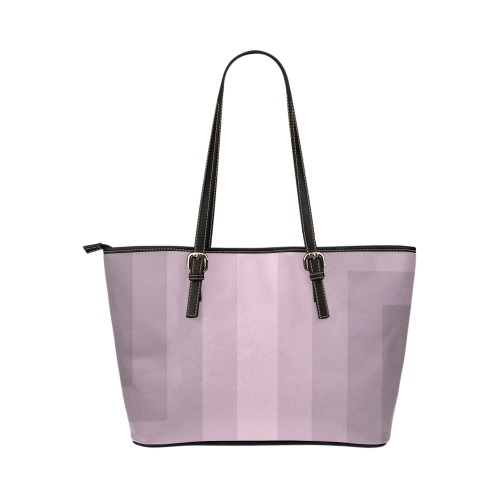 Canvas Tote Pink Leather Tote Bag/Large (Model 1651)