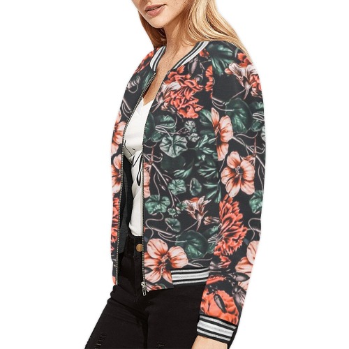 Cold Flower summer All Over Print Bomber Jacket for Women (Model H21)