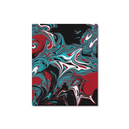Dark Wave of Colors Frame Canvas Print 20"x16"