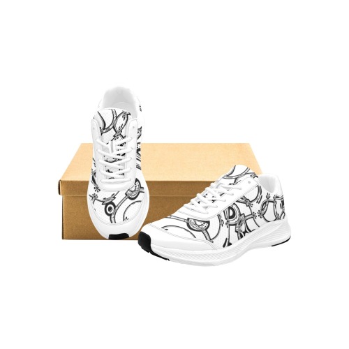 UNFINISHEDBUSINESS - white mudguards Men's Mudguard Running Shoes (Model 10092)