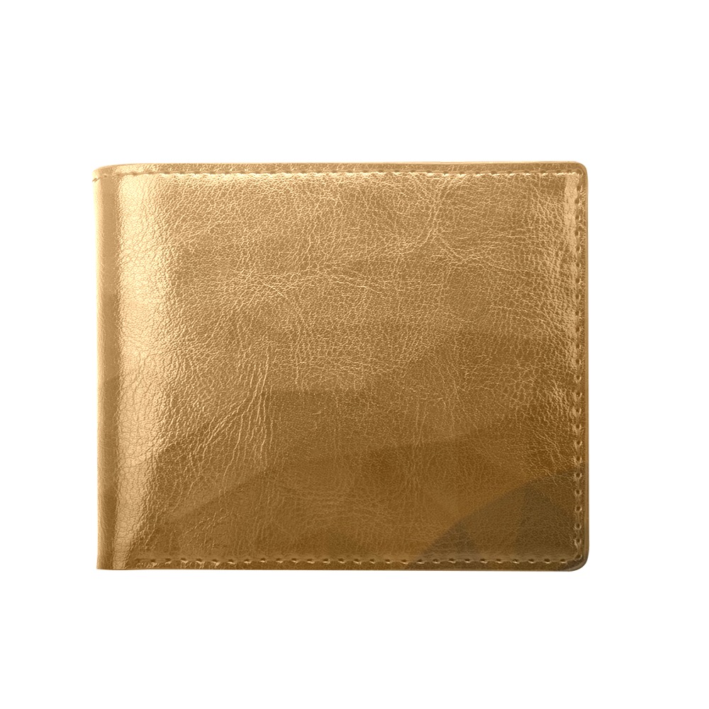 Brown gradient geometric mesh pattern Bifold Wallet with Coin Pocket (Model 1706)