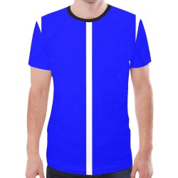 Blue Stripe-1 New All Over Print T-shirt for Men (Model T45)