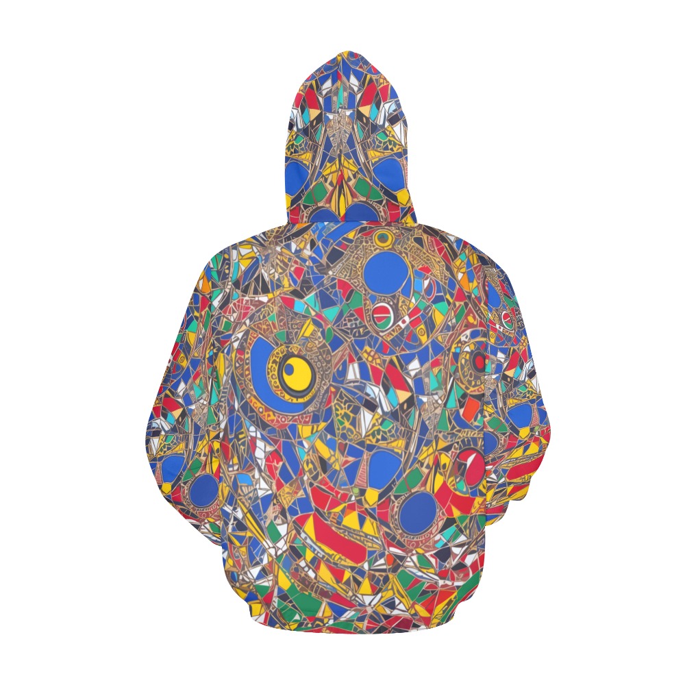 Chic avant-garde abstract art on an African theme. All Over Print Hoodie for Men (USA Size) (Model H13)