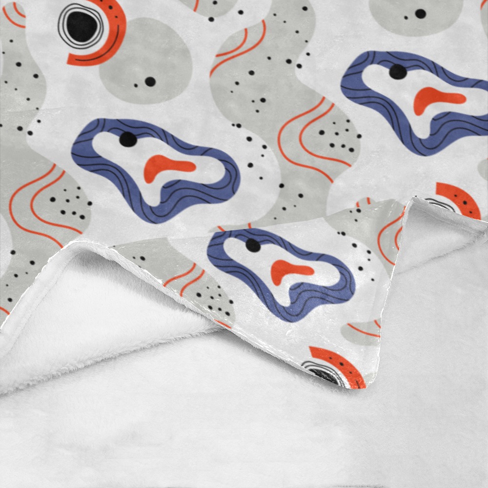 Elegant Abstract Mid Century Pattern Ultra-Soft Micro Fleece Blanket 30''x40''