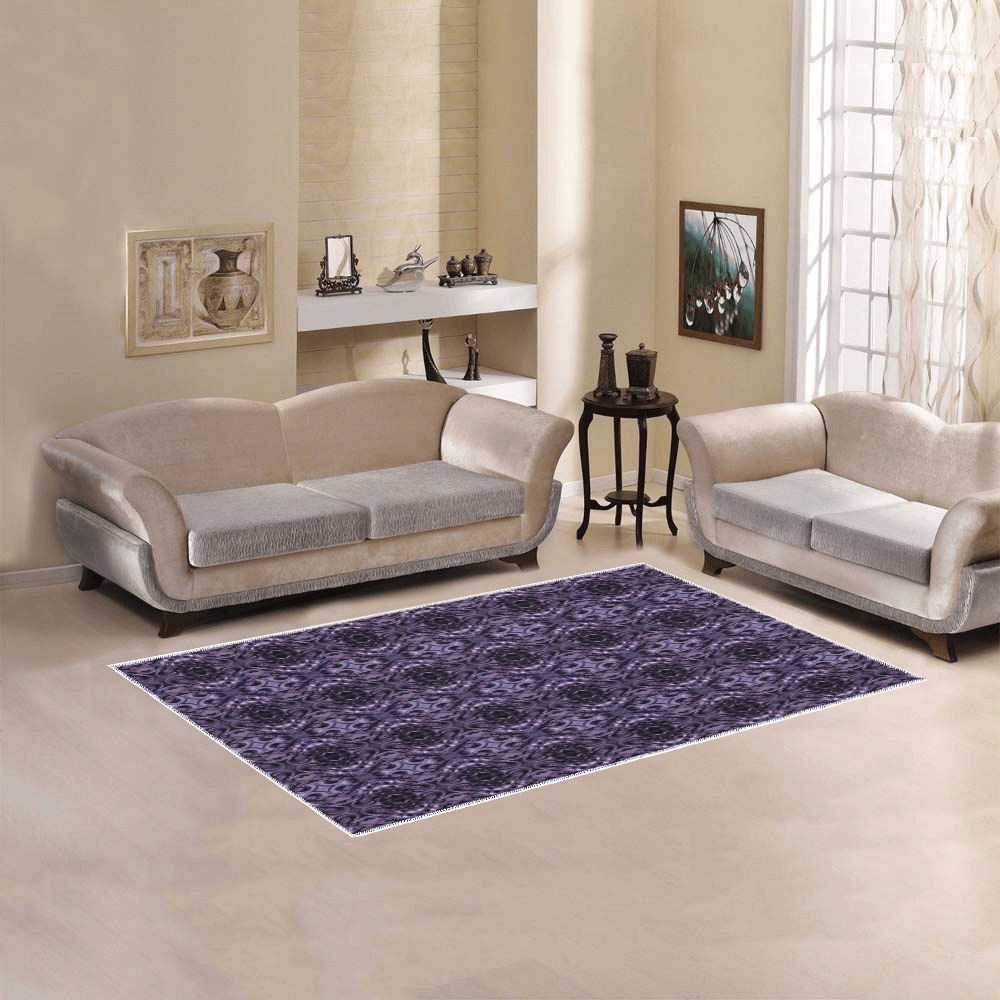 violet repeating pattern Area Rug 5'x3'3''