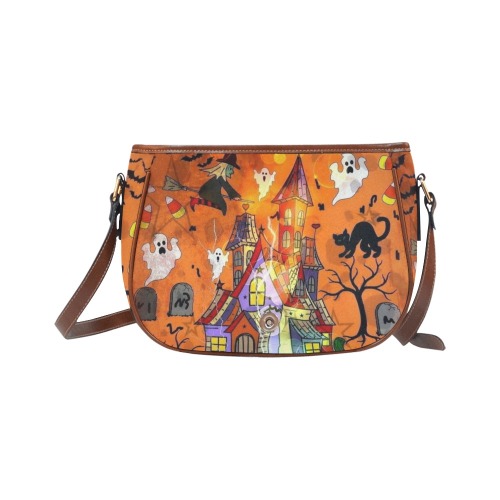 Halloween 2021 Pop Art by Nico Bielow Saddle Bag/Large (Model 1649)