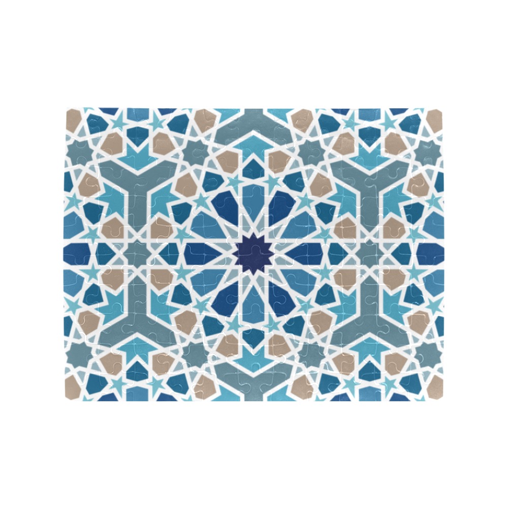 Arabic Geometric Design Pattern Rectangle Jigsaw Puzzle (Set of 110 Pieces)