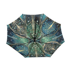 Tree of Life Umbrella Anti-UV Auto-Foldable Umbrella (Underside Printing) (U06)