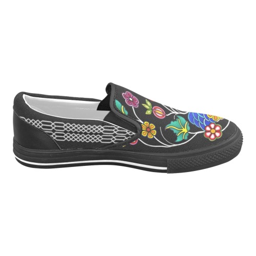 floral kids Slip-on Canvas Shoes for Kid (Model 019)