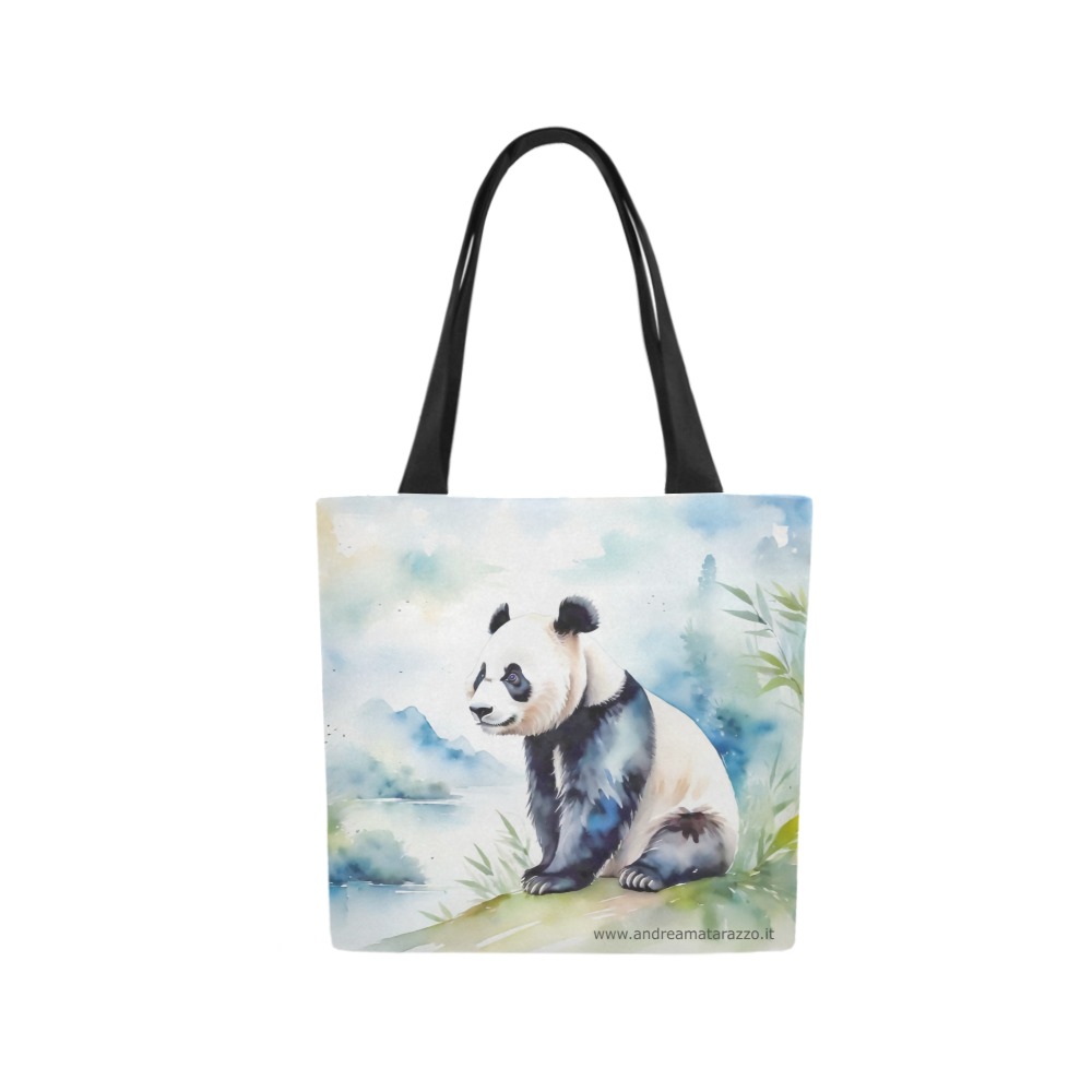 Panda Canvas Tote Bag (Model 1657)