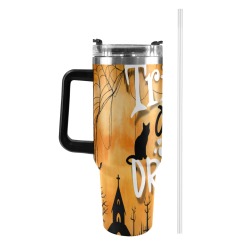 Halloween 20oz Tumbler Trick or Drink 40oz Tumbler with Black Handle