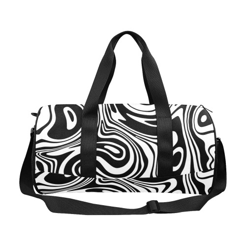 Black and White Marble Duffle Bag (Model 1679)