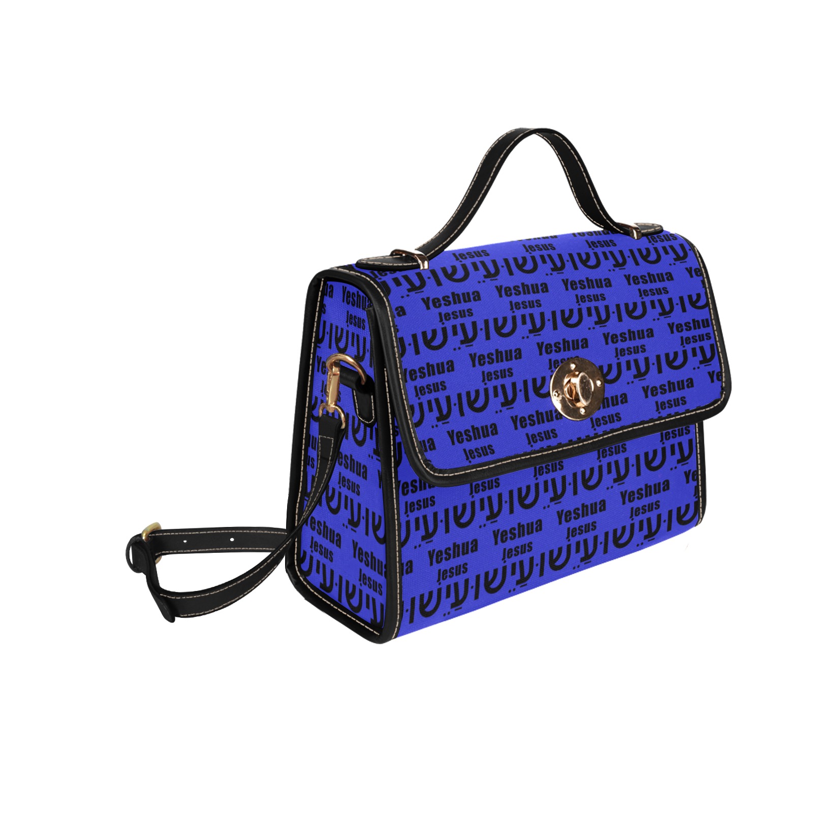 Yeshua Purse Bright Waterproof Canvas Bag-Black (All Over Print) (Model 1641)