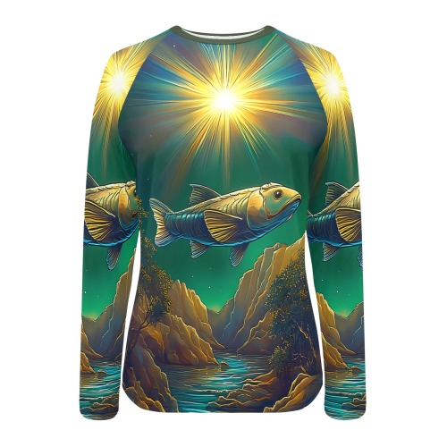 Celestial Swim Women's Long Sleeve Swim Shirt (Model S39)