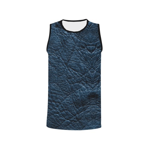 Leather blue Style by Fetishworld All Over Print Basketball Jersey