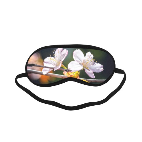 Slender sakura flowers. Sunlight and shadows. Sleeping Mask