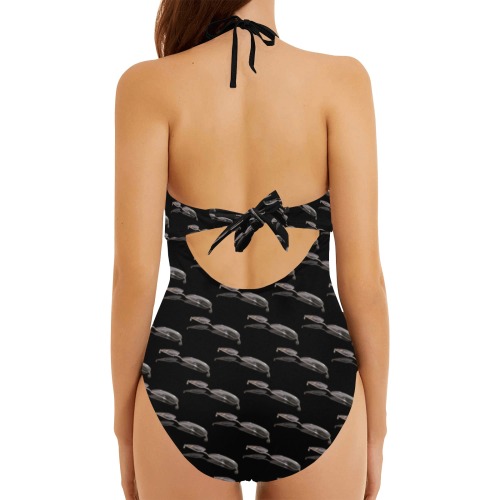 Sunglass Clip Backless Hollow Out Bow Tie Swimsuit (Model S17)