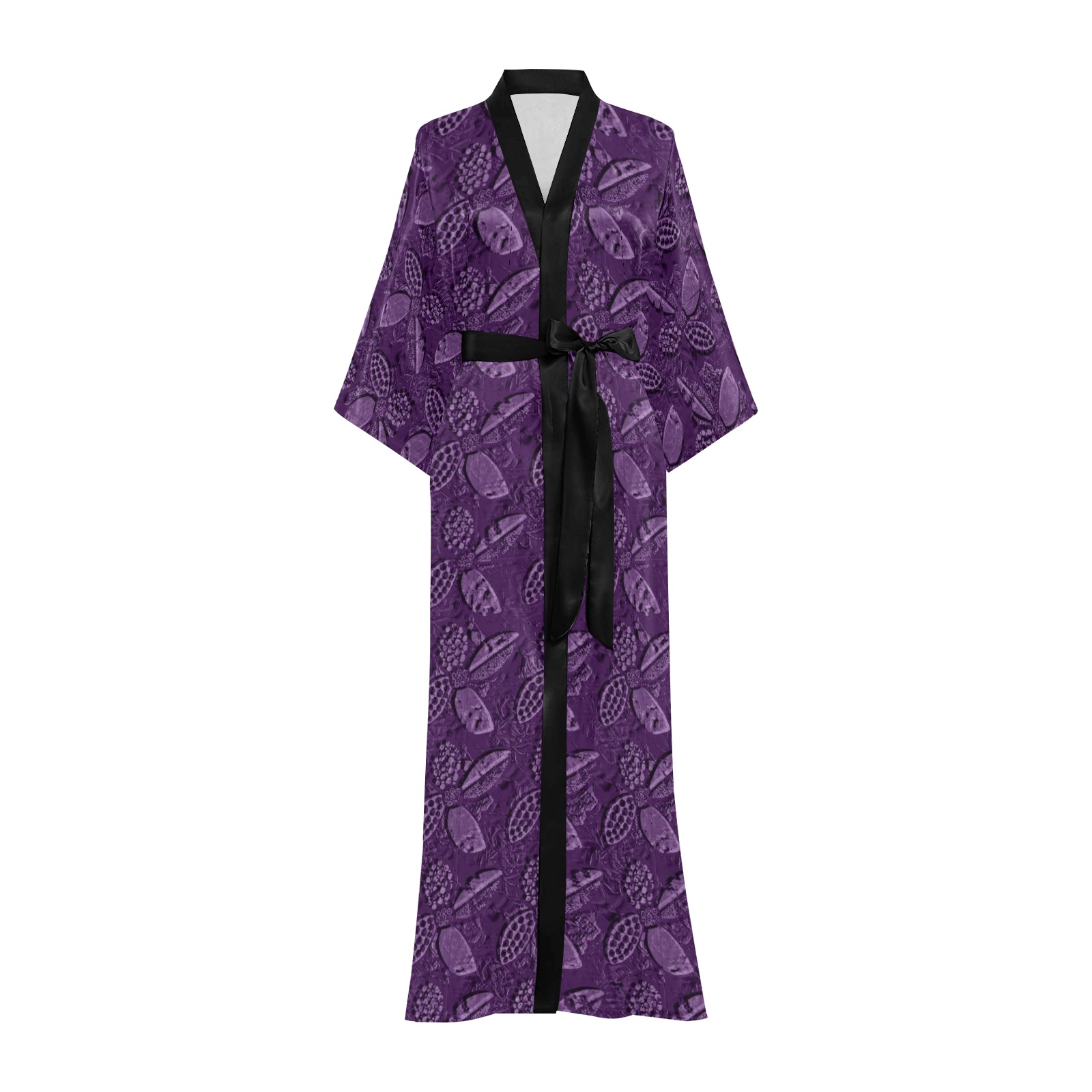 Floral pattern Long Kimono Robe