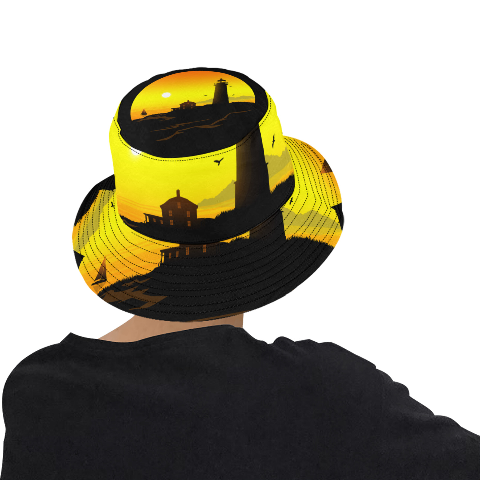 Light House - Sundown Unisex Summer Bucket Hat