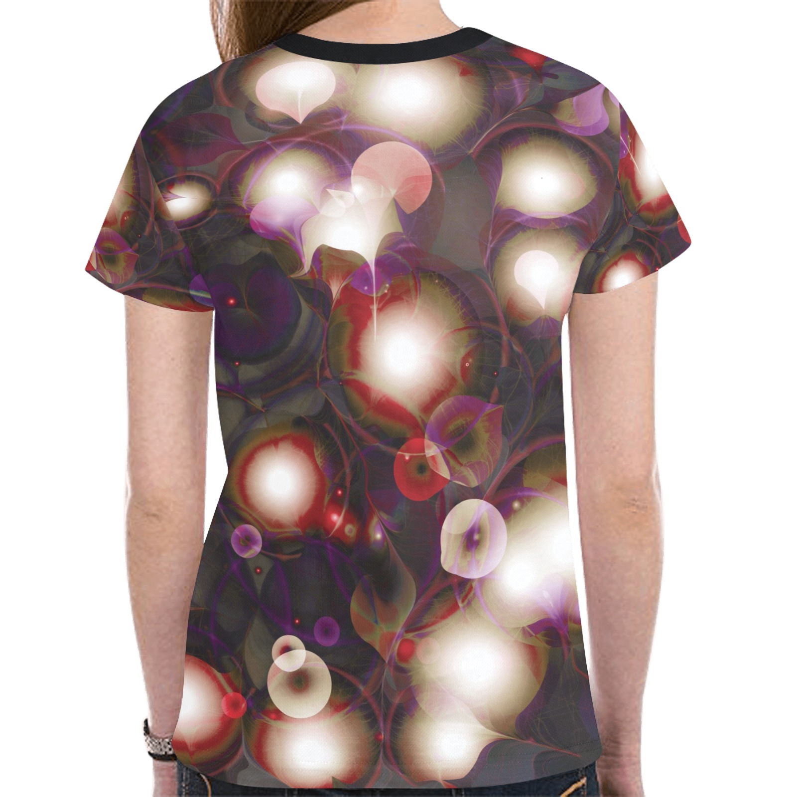 melting bubbles7 New All Over Print T-shirt for Women (Model T45)