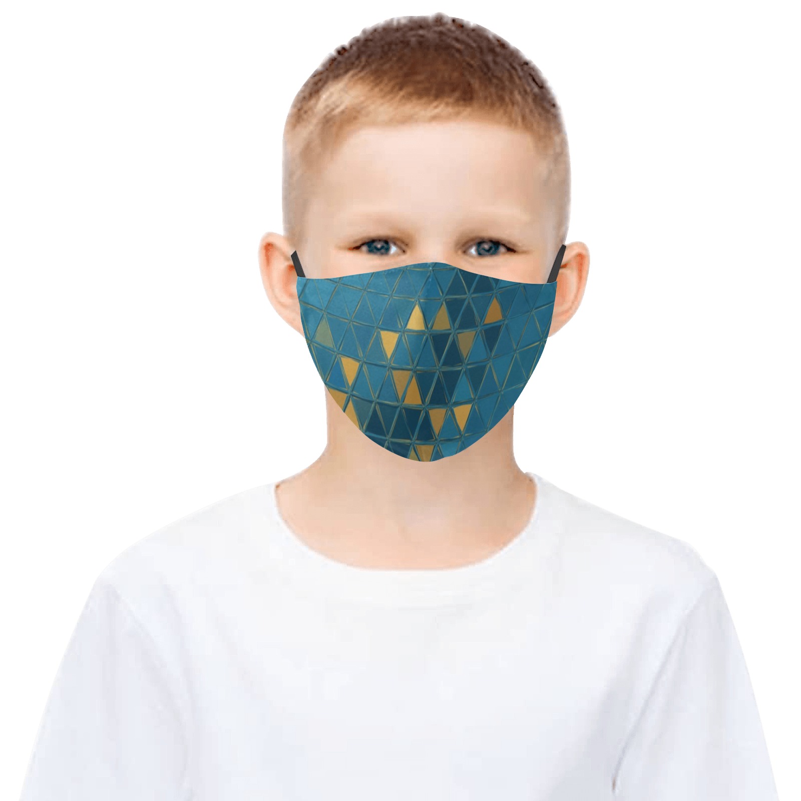 mosaic triangle 6 3D Mouth Mask with Drawstring (Pack of 100) (Model M04)