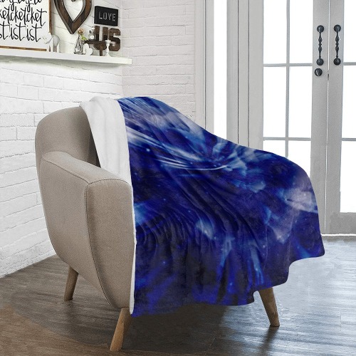 Shattering blue vortex Ultra-Soft Micro Fleece Blanket 30''x40''