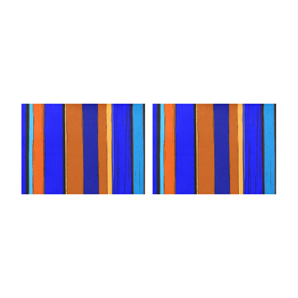 Abstract Blue And Orange 930 Placemat 14’’ x 19’’ (Set of 2)