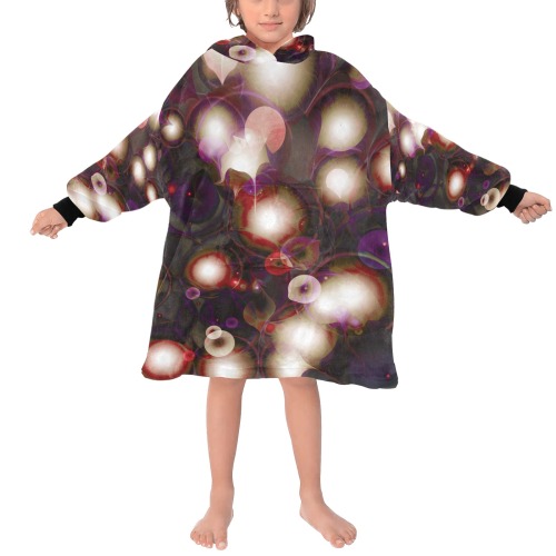 melting bubbles7 Blanket Hoodie for Kids