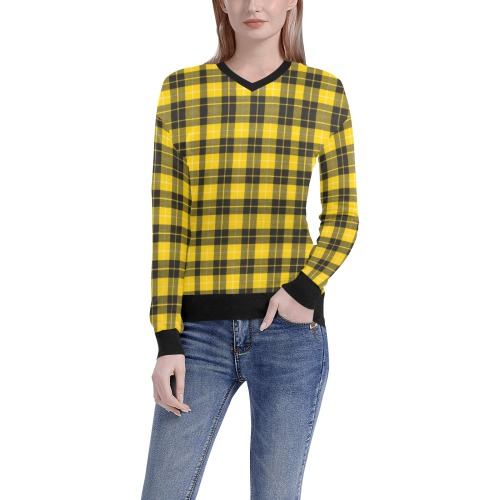 Barclay Dress Modern Women's All Over Print V-Neck Sweater (Model H48)