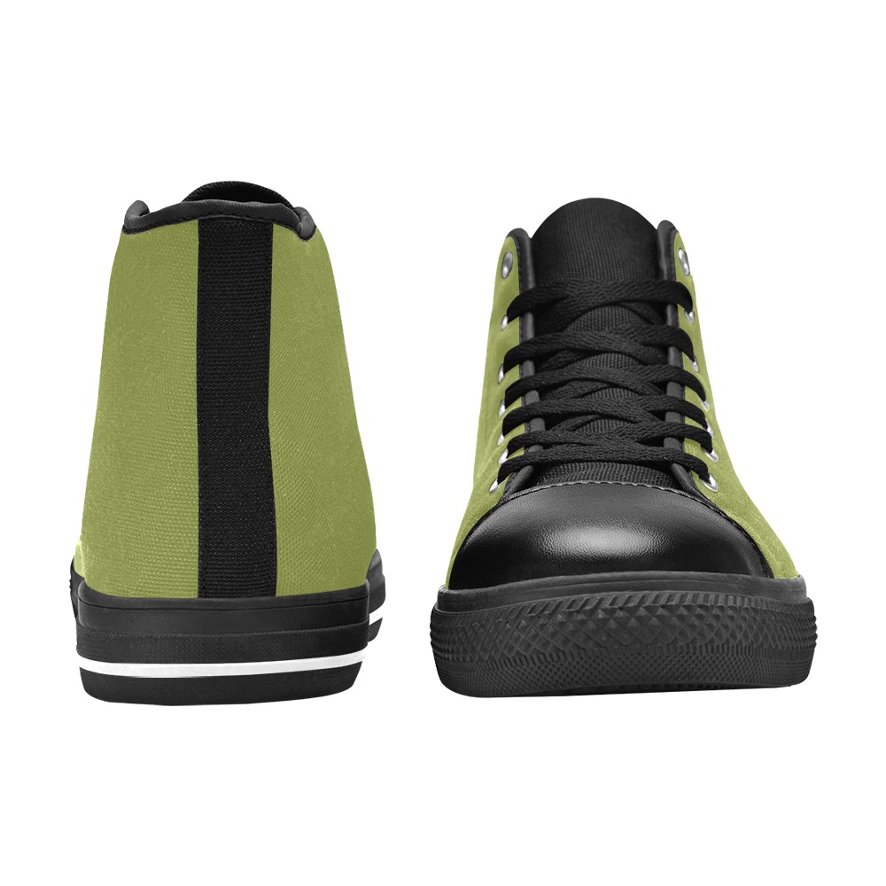 Green Mile Women's Classic High Top Canvas Shoes (Model 017)