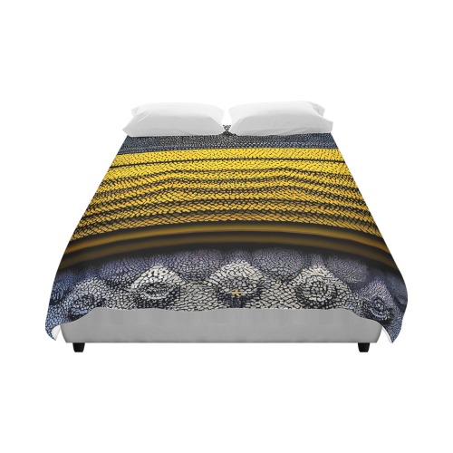 yellow and grey Duvet Cover 86"x70" ( All-over-print)