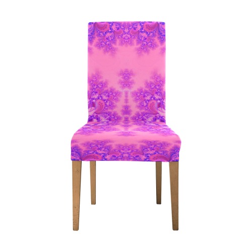 Purple and Pink Hydrangeas Frost Fractal Chair Cover (Pack of 4)